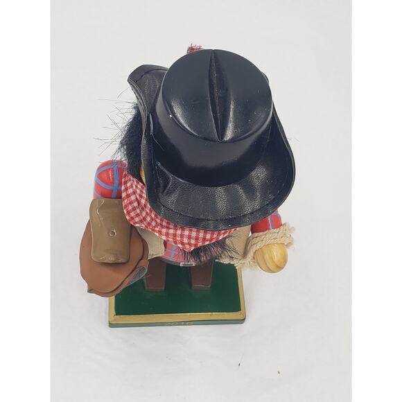 Nutcracker Cowboy Rancher Western Cowboy Hat Lasso Rope Trimmery Size 7" Tall - Picture 11 of 12